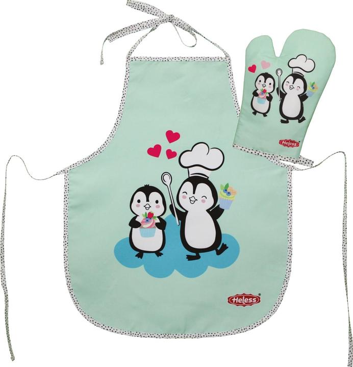 Heless Grembiule da forno per bambini con guanto da forno