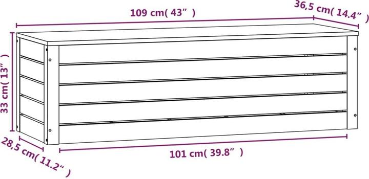 Produktbild VidaXL Truhe (109 x 36.5 x 33 cm)