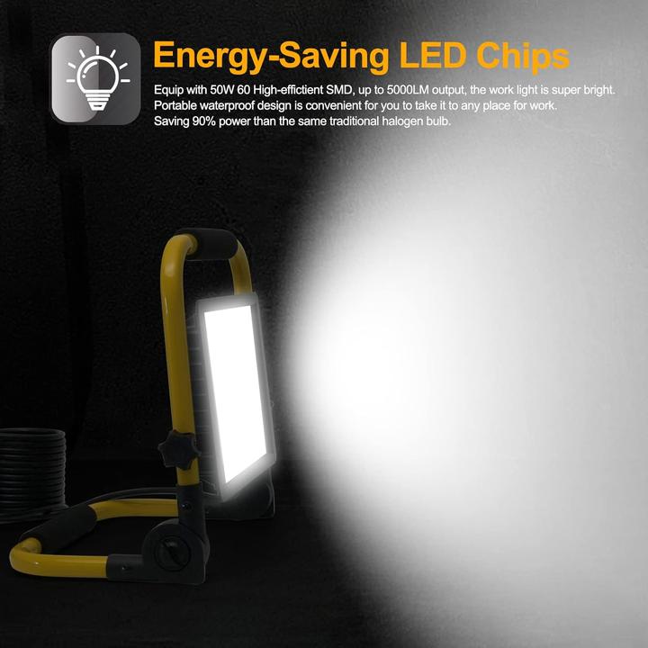 Produktbild ‎Sentoo LED-Baustrahler (5000 lm)