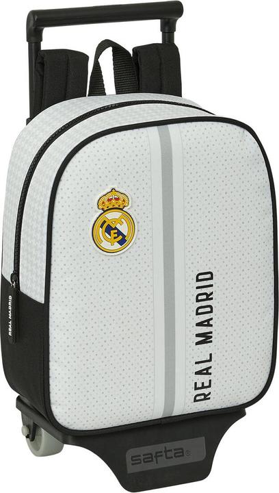 Actual product image Real Madrid CF School backpack with wheels Real Madrid C.F. White Grey 22 x 27 x 10 cm