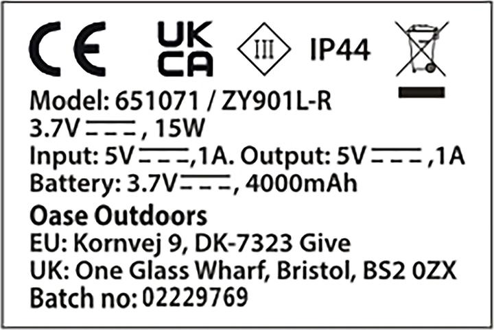Actual product image Outwell Carnelian DC 600
