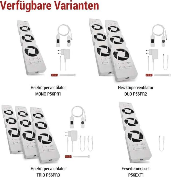 Actual product image Emos Heizkörperventilator MONO, weiss