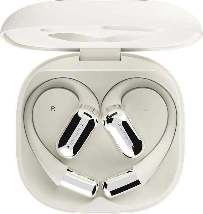 Actual product image 4smarts Open-Ear Bluetooth Kopfhörer SkyBuds AI Screen, Beige (28 h, Wireless)