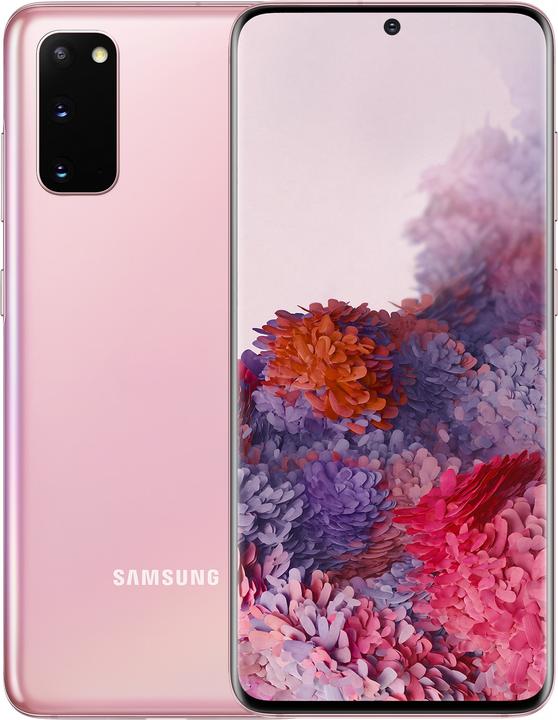 Samsung Galaxy S20 5G EU (128 GB, Cloud Pink, 6.20", Hybrid Dual SIM, 64 Mpx, 5G)