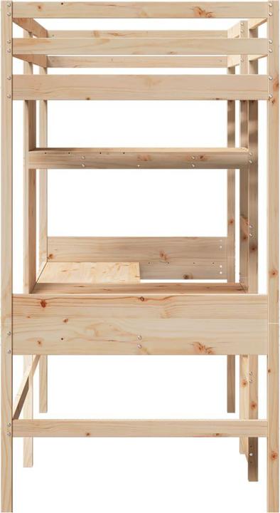 Actual product image VidaXL Loft bed with desk & shelves (90 x 200 cm)