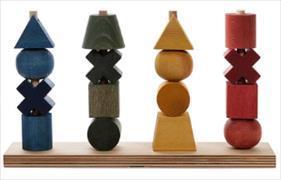 Actual product image Wooden Story Rainbow Stacking Toy XL (English)
