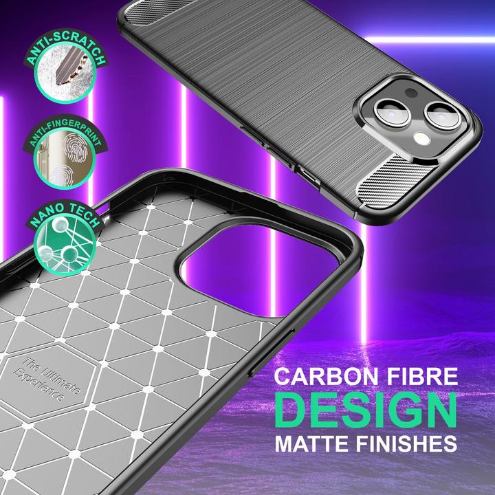 Actual product image Nalia Carbon look silicone cover (Apple iPhone 14)