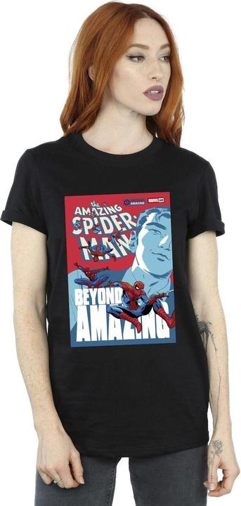 Actual product image Womens/Ladies Spider-Man Beyond Amazing Cover Cotton Boyfriend T-Shirt (M)