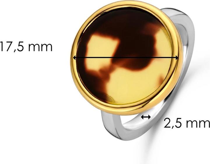 Immagine prodotto Ti Sento Milano Anello tartaruga bicolore placcato oro giallo 12208TU (56, 925 Argento)