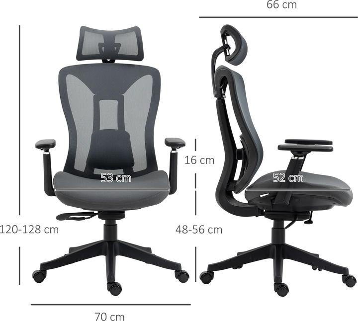 Image du produit Vinsetto Chaise de bureau avec appui-tête réglable