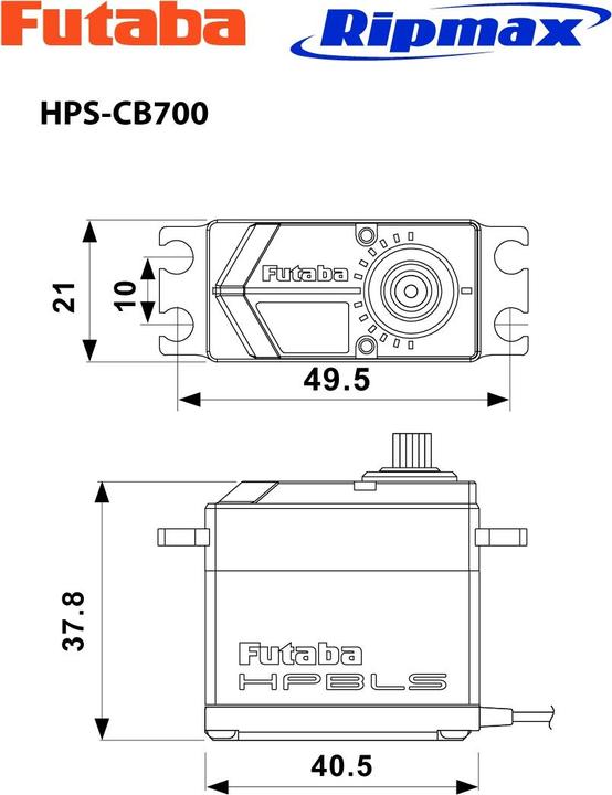 Actual product image Futaba Servo HPS CB700 Car 0.07s/49.0kg