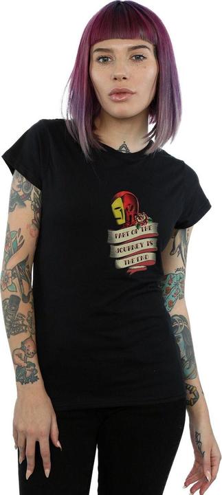 Immagine prodotto Iron Man Tattoo Journey Breast Print Maglietta Donna (M)
