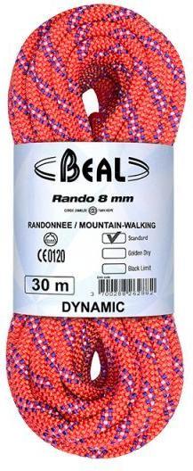 Actual product image Beal Climbing Rope Rando 8mm Orange 48m (48 m)