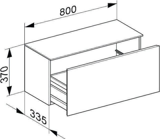 Produktbild Keuco Sideboard ROYAL REFLEX 800x370x335mm ant