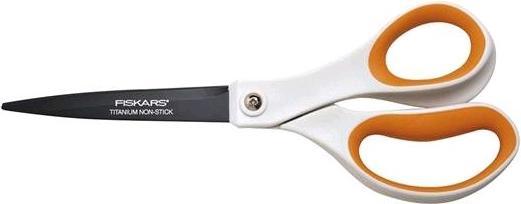 Immagine prodotto Fiskars Forbici Titanium Non Stick™ bianco-arancio 21,0 cm (21 cm)