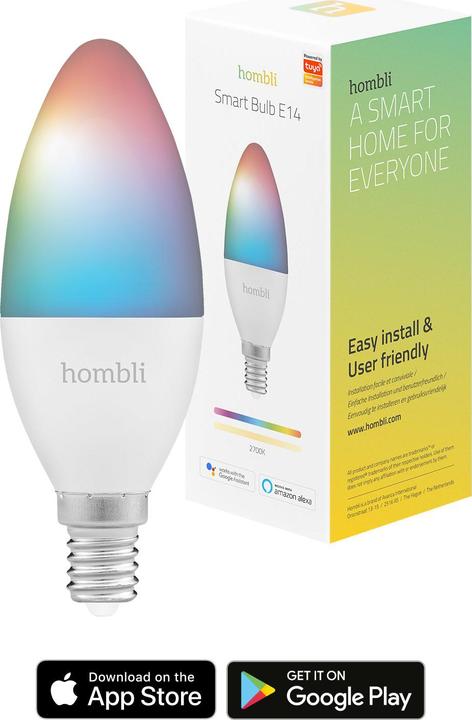 Produktbild Hombli Smart Bulb (E14, 4.50 W, 380 lm, 1 x, F)