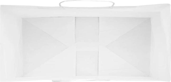 Produktbild VidaXL Kraftpapiertüten 250 Stk. mit Henkel Weiss 18x8x22 cm Papiertüte (Geschenktüte, 250 x)