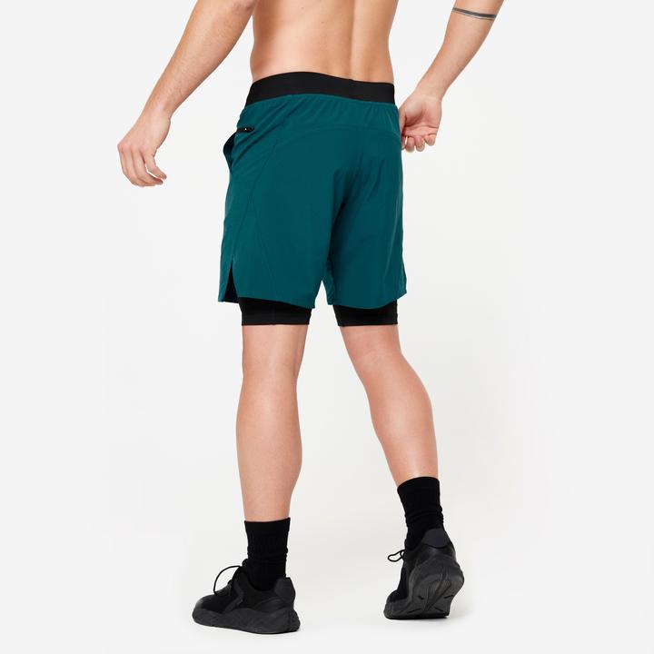 Image du produit Domyos Short 2-en-1 homme respirant - turquoise (XXL)