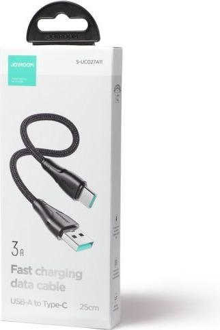 Productafbeelding Joyroom S-CL020A11 Surpass Series 20W Type-C naar Lightning Snel Opladen Datakabel 0,25m-Zwart (0.25 m, USB 2.0)