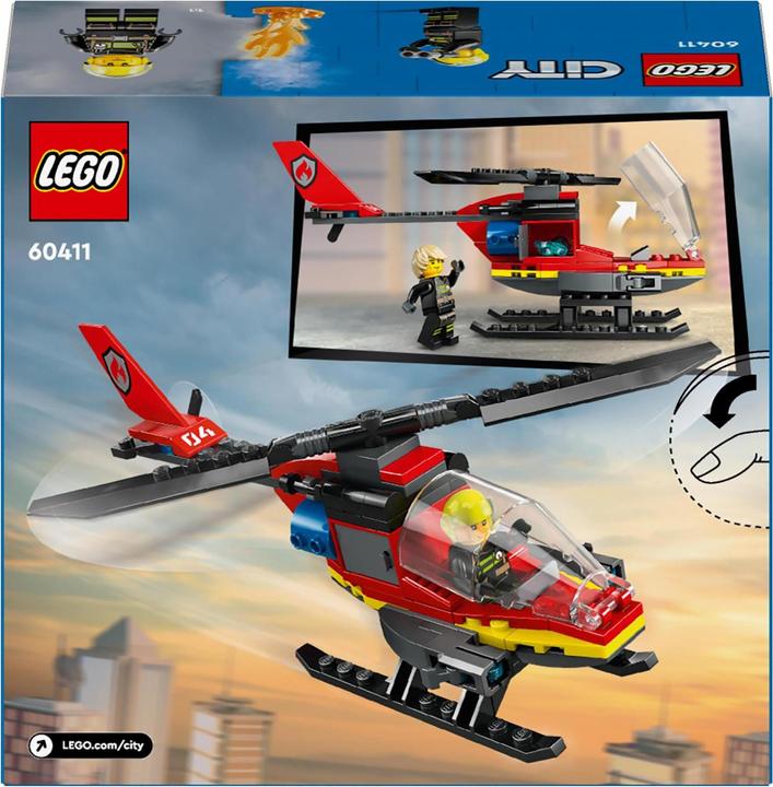 Produktbild LEGO Feuerwehrhubschrauber (60411, LEGO City)
