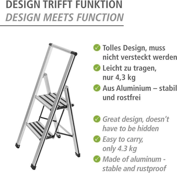 Produktbild Wenko Haushaltsleiter (Trittleiter, 44 cm)