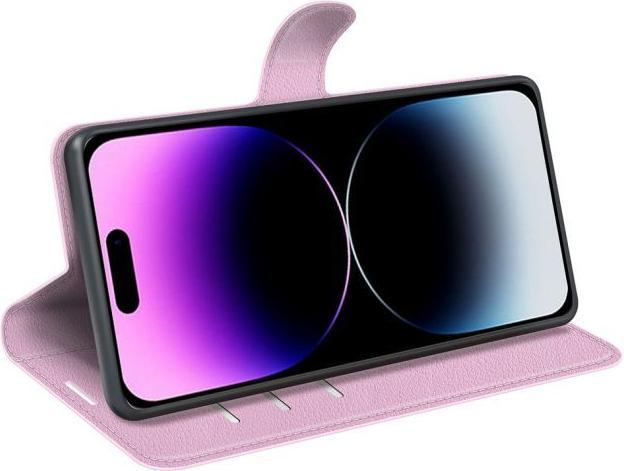 Produktbild MU Classic Litchi Leder Bookcover Series (Apple iPhone 15 Pro)