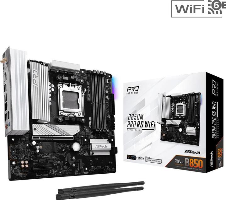 Produktbild AsRock B850M Pro RS WiFi (AM5, AMD B850, mATX)