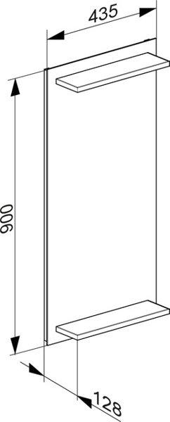 Produktbild Keuco Edition 11 Gäste WC Lichtspiegel, mit integrierter, beleuchteter Ablage, 11198, 435 x 900 x 1