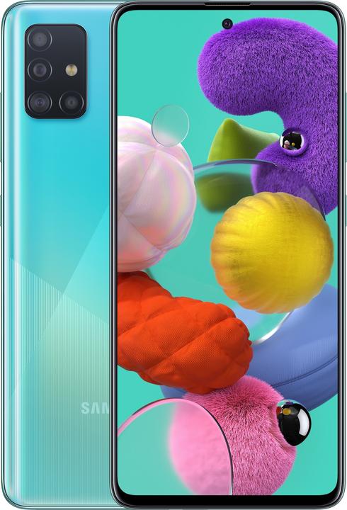 Produktbild Samsung Galaxy A51 (128 GB, Prism Crush Blue, 6.50", Dual SIM + SD, 48 Mpx, 4G)