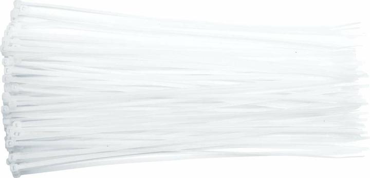 Toya Ruban adhésif 500 x 8 mm 50 pièces blanc (Serre-câbles en plastique, 50 pcs)