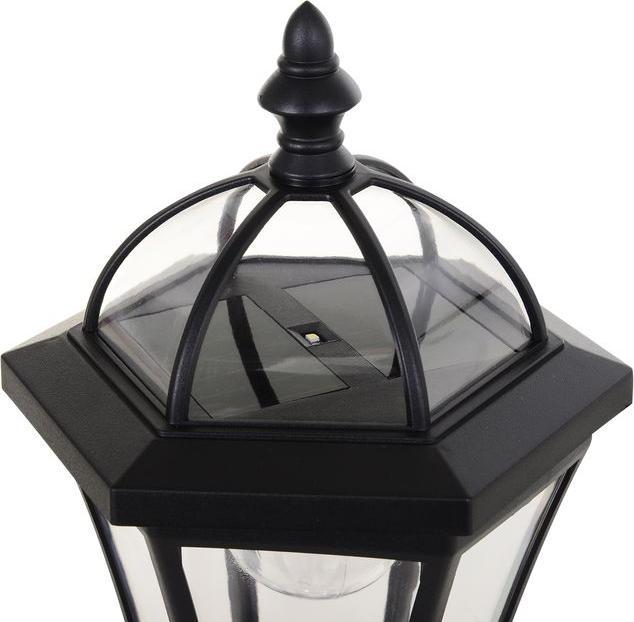 Actual product image Swisshandel24 Solar garden lantern, set of 2, garden light, path light with LED, 6-8 hrs, stainless steel black (IP44)