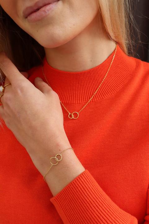 Produktbild Tara Style Two Circles Twisted Set (waterproof) (18k Edelstahl vergoldet, 100% wasserfest)