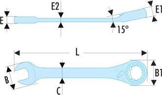 Produktbild Facom RingmaulRatschenschlüssel (17 mm)