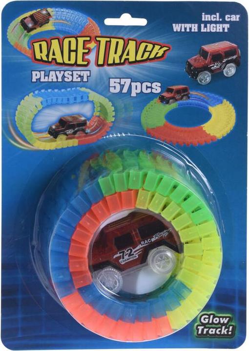 Actual product image Motorway Glow in the Dark playset, 57 pieces.