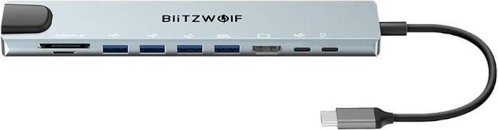 Immagine prodotto BlitzWolf Docking station BW-TH5 10in1 USB-C (argento) (USB-C, 10 Porti)