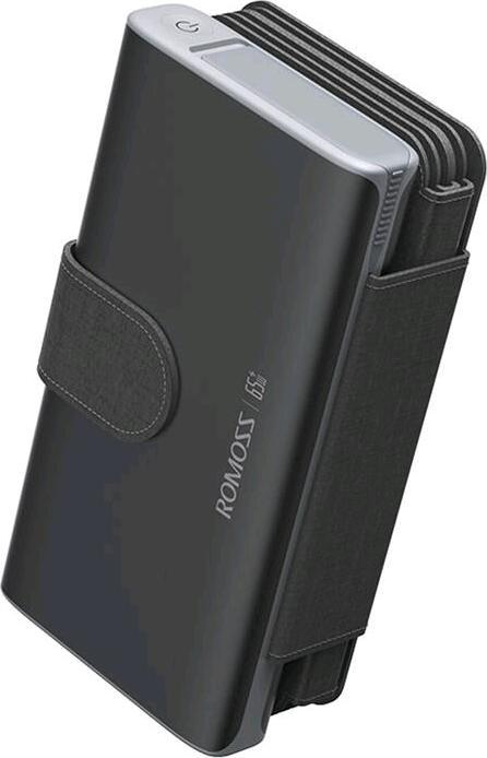 Actual product image Romoss Solar Powerbank 30000mAh 65W Black (30000 mAh, 65 W)