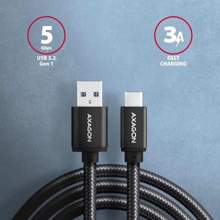 Actual product image Axagon USB A — USB C (2 m, USB 3.2 Gen 1)
