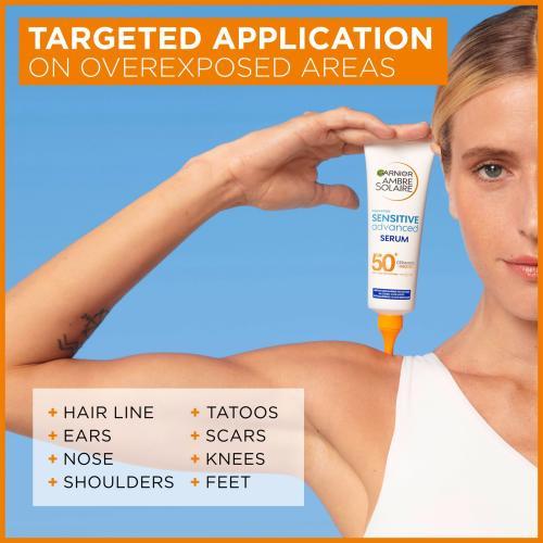 Image du produit Garnier Ambre Solaire Sensitive Advanced expert+ (Crème solaire visage, SPF 50, 125 ml, 161 g)