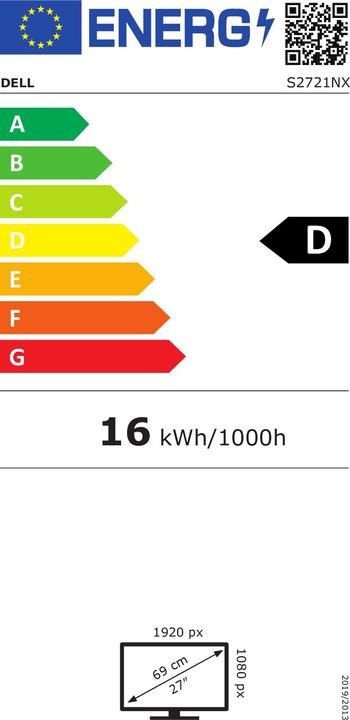 Energie-Label Dell S2721NX (1920 x 1080 Pixel, 27")