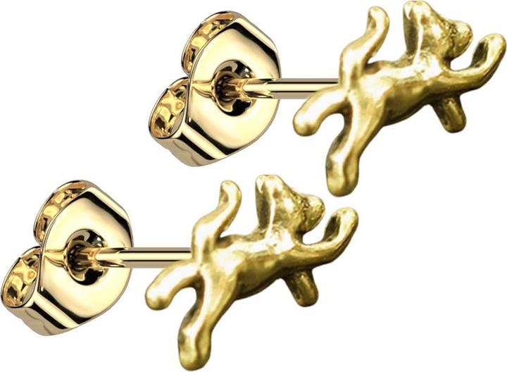 Produktbild Chaotic Trading Ohrstecker vergoldet Katze (Messing)