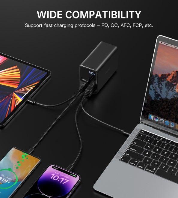 Produktbild Choetech B635BK USB-A / USB-C Powerbank 22,5W 27000mAh - schwarz (27000 mAh, 222.50 W, 99.90 Wh)