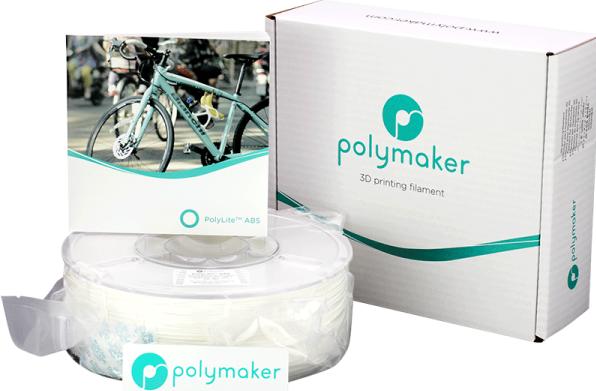 Produktbild Polymaker PolyLite ABS - White - 1.75mm (ABS, 1.75 mm, 1000 g, Weiss)