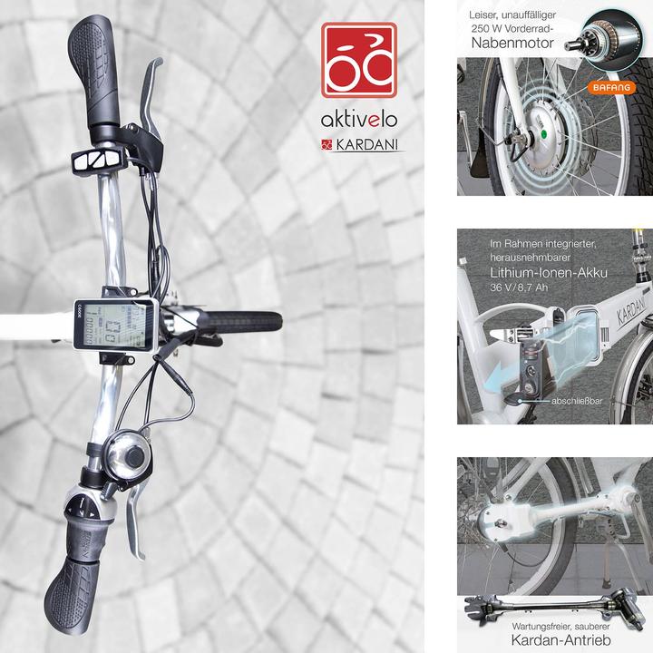 Image du produit Aktivelo Vélo électrique 20 pouces E-Bike E-Vélo pliant,Vélo de ville électrique pliable avec batterie (20 cm)