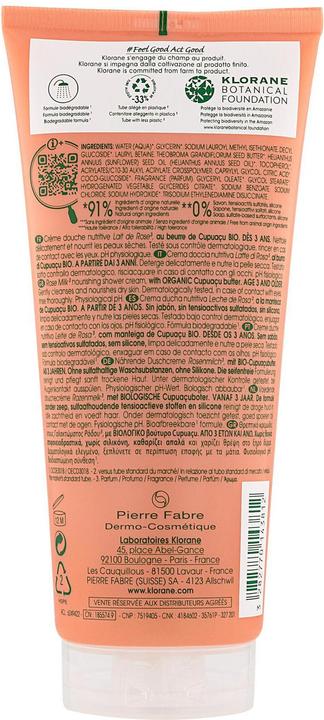 Produktbild Klorane Duschcreme mit Rosenmilch (200 ml)