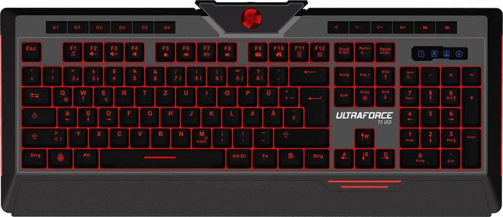 Produktbild Ultraforce T5 Gaming Keyboard LED beleuchtete Tasten Anti-Ghosting USB schwarz (DE, Kabelgebunden)