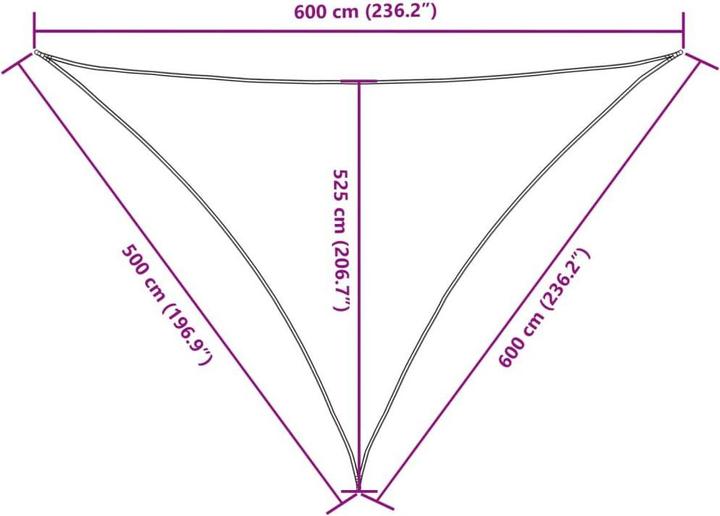 Image du produit VidaXL Voile d'ombrage (5 x 6 x 6 m)