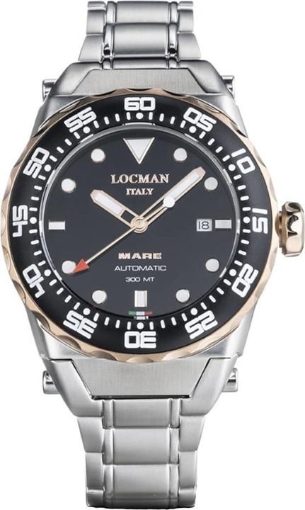 Produktbild Locman Italy Herrenuhr Mare 300MT Automatik bicolor Ref.0559 (Analoguhr, 44 mm)