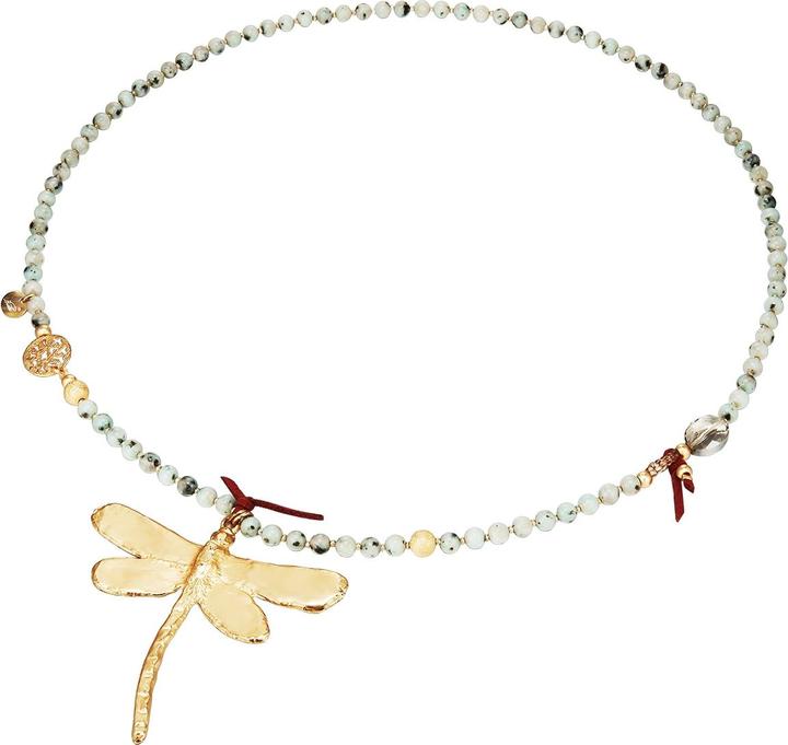 Produktbild Lulu & Jane Libelle Metall-Legierung Naturstein gelbgold 82,0 cm - 33562 (Metall-Legierung)