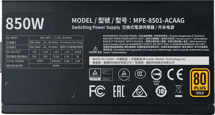 Produktbild Cooler Master MWE V2 (850 W)