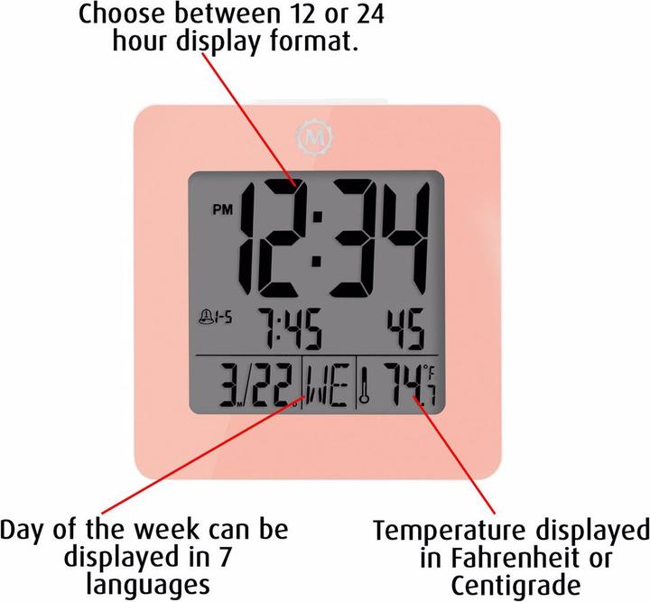 Actual product image Marathon Digital Desktop Clock